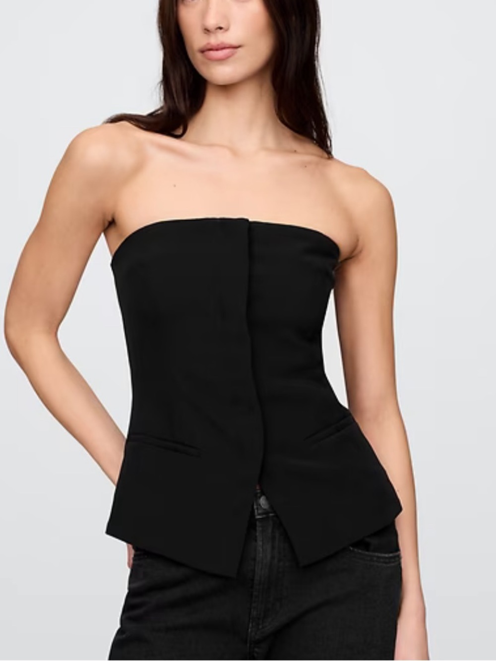 GAP Black Strapless Bistretch Corset